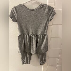 Ready Set Romper Twirl 6-12M solid grey color